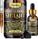 Himalayan Shilajit Resin Picături lichide, Pure Organic Himalayan Shilajit Resin 600mg cu Ayurvedic Blend & 85+ Trace Minerale & Acidul pelvian pentru Brain Booster & Energy Immune Support, 2 Fl Oz