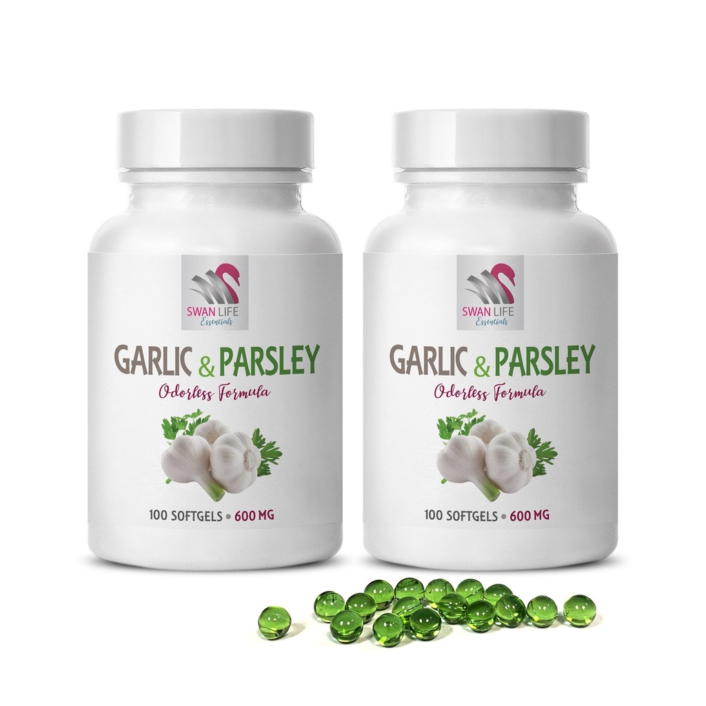 suplimente cu usturoi - PARLIC ȘI PARSLEY FORMULA ODORLESS - vitamine pentru sănătatea oaselor pentru femei, alicină cu usturoi, alicină, suplimente cu usturoi, pătrunjel, capsule cu pătrunjel, usturoi inodor - 2B 200 Caps