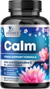 Natural Calm, Unwind & Relax Support - Ashwagandha, GABA, Magneziu, L-Theanin & More - Natural Focus, Energy & Immune Support - Natura Non-GMO, Vegan, Gluten Free, îmbuteliat în Statele Unite ale Americii - 120 Capsule