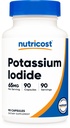 Nutricost Iod de potasiu (KI), 90 capsule, 65 mg iod de potasiu per servire, vegetarian, non- GMO & Gluten gratuit
