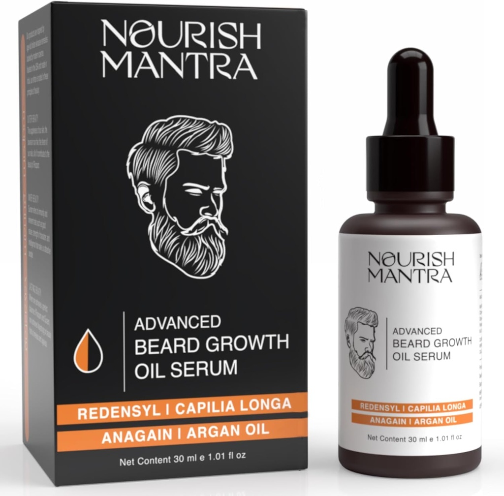 NOURISH MANTRA - Ulei de creştere cu barbă avansat Ser 