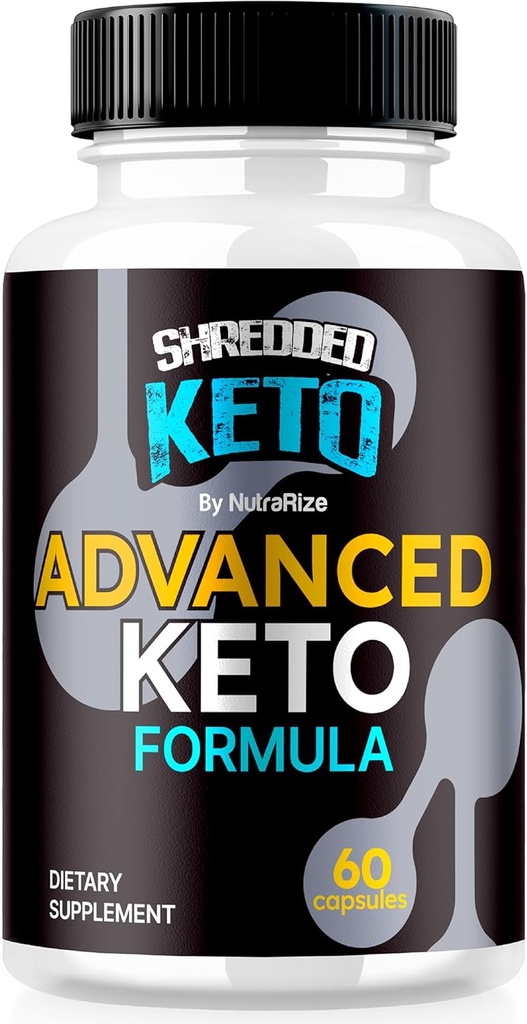 Pastile Keto shred, capsule Keto Premium Shred pierdere în greutate, toate suplimentele naturale Keto pentru a sprijini fitness și obiectivele corpului, Recenzii ShrededKeto oficiale (60 capsule)