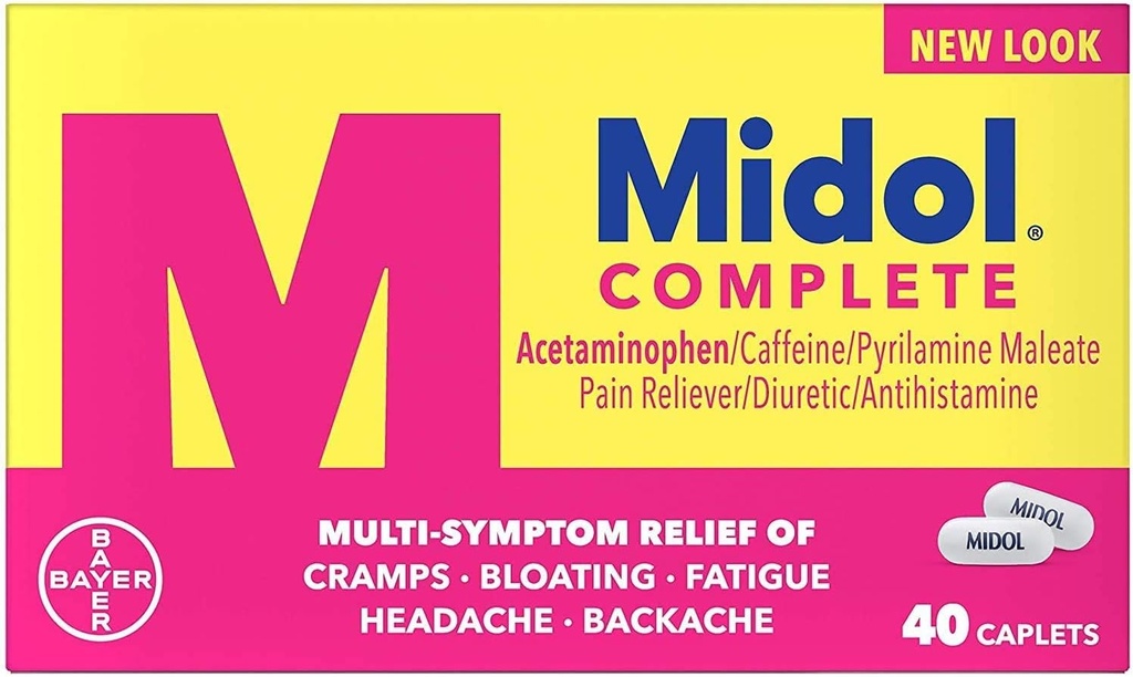Midol maxim de putere Durere Reliever Caplete 40 ea (Pachet de 4)