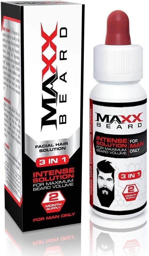Maxx Barbă - #1 Soluție de creștere barbă, Soluție naturală pentru volumul maxim de barbă-2 Luna de aprovizionare