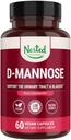 Naturale Nested D-Mannose 500mg Capsule cu extract de afine, D Mannose Cranberry Pastile, Suport urinar și vezica urinară, 60 capsule Vegan