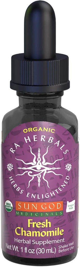 RA Herbals - Certified Organic Soothing Proaspăt Mușetel Tinctură 