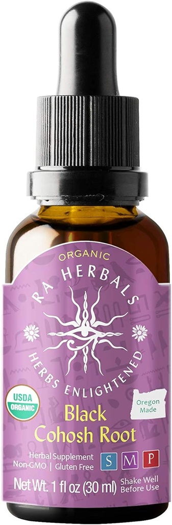 Ra Herbals Organic Black Cohosh Extract lichid - Menopause suport - 1 fl oz