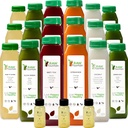 3 Ziua Juice Cleanse de Fountain Raw, All Natural Raw Detoxe Cleanse, Juiting pentru Odihna Corpului, Rece presat Suc rapid, Mare mod de a sari sa sara sanatoasa Dieta, 18 sticle 12oz, 3 Ginger Shots