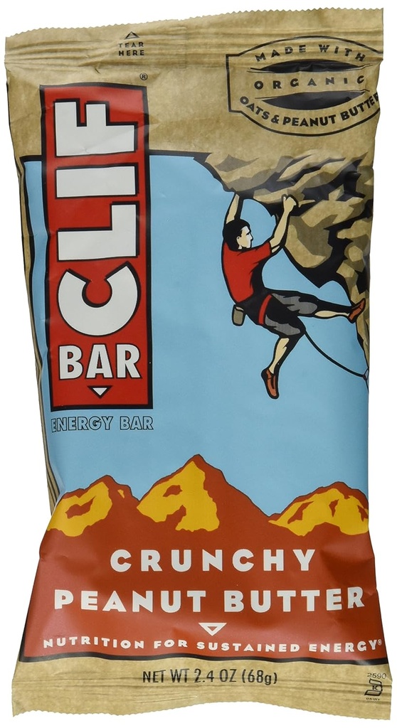 Cliff Bar Clif Bar, Og, Crnch Pnt Btr, 2.40-Ounce (Pachetul de 12)
