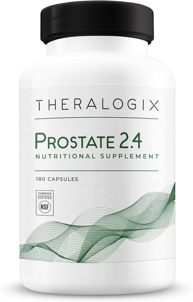 Theralogix Prostate 2.4 Supliment nutritional - 90-Day Supply - Prostate Health for Men - Suporturi Sanatos Prostate tesut - Lycopene, Vitamina D3, Seleniu & Vitamina E - NSF Certified - 180 Capsule