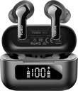 TOZO NC3 Hibrid Zgomot activ Anulare ureche fără fir cu 6 Mics AI Clear Call Buds 55H Timp de joacă cu LED-uri Display 32 EQ-uri presetate prin APP Bluetooth 5.3 IPX8 rezistent la apă în căștile urechii