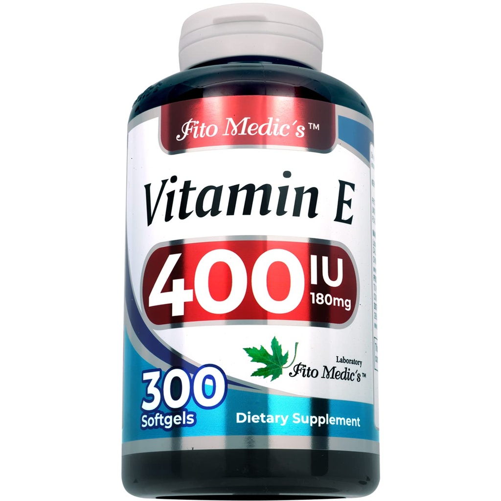 FITO MEDIC'S Lab - Vitamina e - 400 UI, 300 Softgels of - Pure- Vitamine e Oil - for Antioxidant Support- Vitamine e Capsule - Ultra high Absorbtion-vitaminea e.