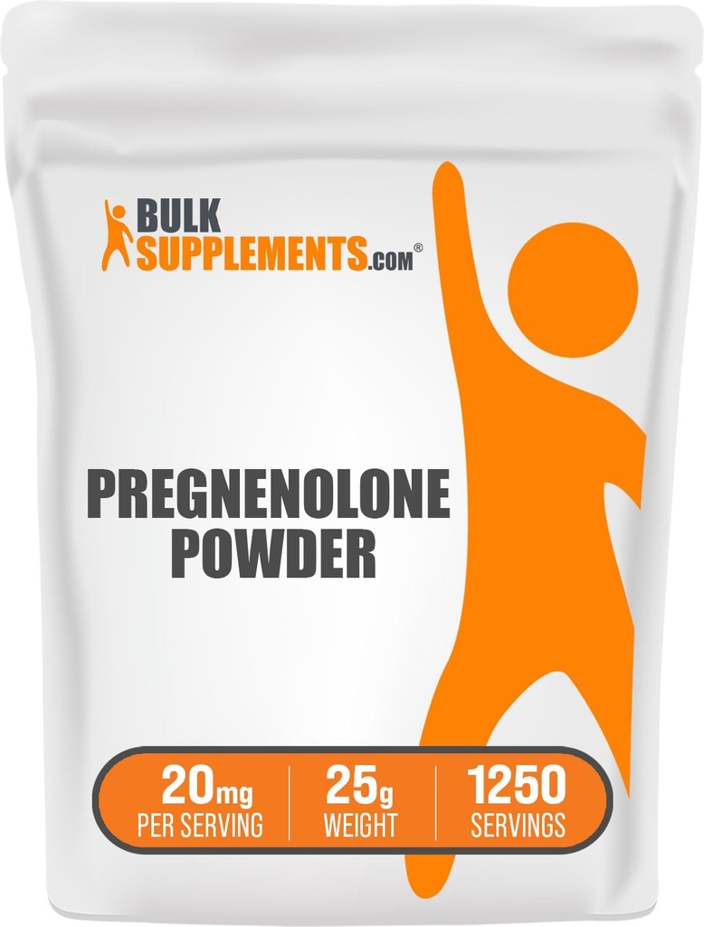 BulkSupplements.com Pulbere de gravidă - Supliment nutriţional, Gragmenolon 20mg - Pure & Gluten Free, 20mg per Serving, 25g (0,88 oz) (Pachet de 1)