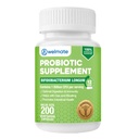 WELMATE Bifidobacterium - Supliment probiotic - Sprijina sanatatea curajului - Suport imunitar - Enzime digestive - Gluten Free - Vegan - Barbati si femei Probiotice - Dimensiune valoare - 200 Conte