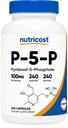 Nutricost P5P Vitamina B6 Supliment 100mg, 240 capsule (Piridoxal-5-Phosfat) - Vegetarian Friendly, Non-GMO, Gluten Free