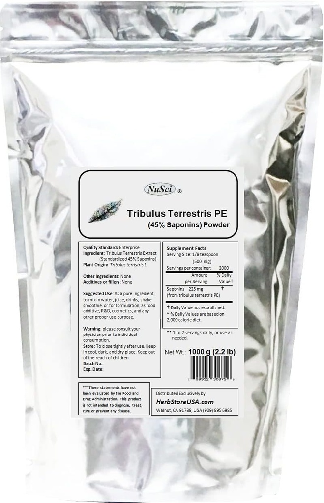 Tribulus Terrestris Extract pulbere pură (1000 Grams (2,2 lb))