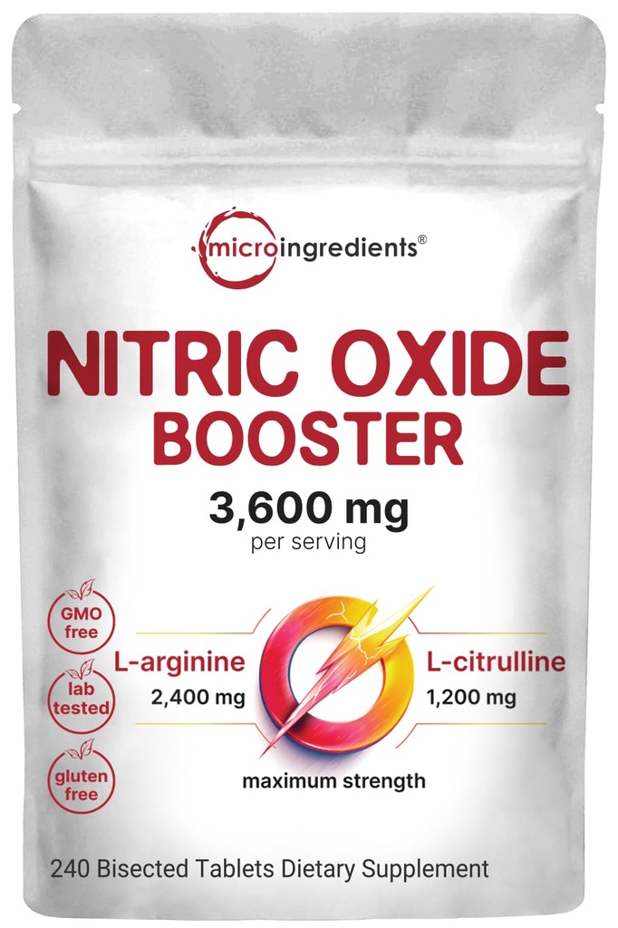 Suplimente de oxid de azot pentru bărbați și femei 3,600 mg, 240 comprimate Bisect 