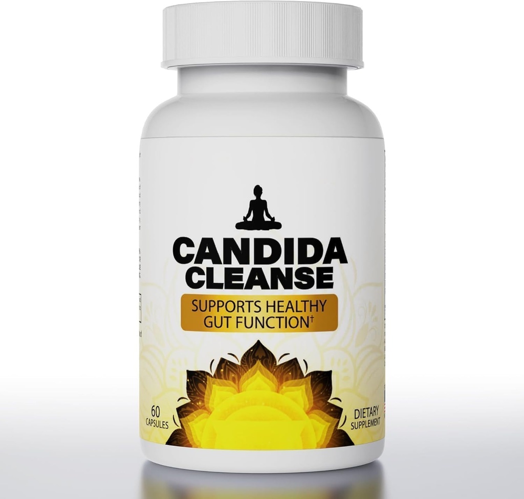 Candida Cleanse- Gut & Colon Support, Advanced Probiotic & Herbal Formula, Natural Herbal Formula (60 Capsule)