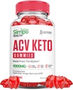 Simpli Health Keto ACV Gummies Advanced Formula 1000MG Ketonnature Keto Gummies Apple Cidru Oţet Formulat cu rodie Beet Juice Powder B12 Vegan Non OMG 60 Gummys