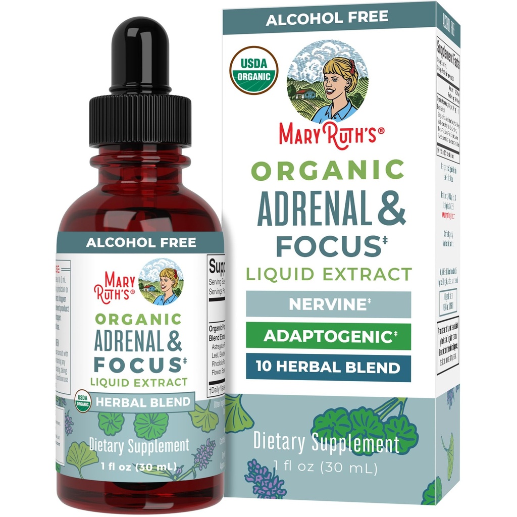 MaryRuth Organics - USDA Organic Brain Nootrop Supliment pentru adulți cu Ginkgo Biloba și Astragalus 