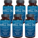 Viva Naturals Antarctica ulei Krill 1250 mg, Omega 3 EPA DHA și Astexanthin, suport comun și supliment cerebral cu proprietăți antioxidante, fără gust de pește (Pachet de 6)