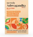 Stripuri orale Ashwagandha 100 mg KSM 66 Ashwagandha, L-Theanină, Melatonină, Vitamina D3 și magneziu, Vegan Strip pentru bărbați și femei, Sugar-Free, Non-GMO, 30 benzi orale (Berry)