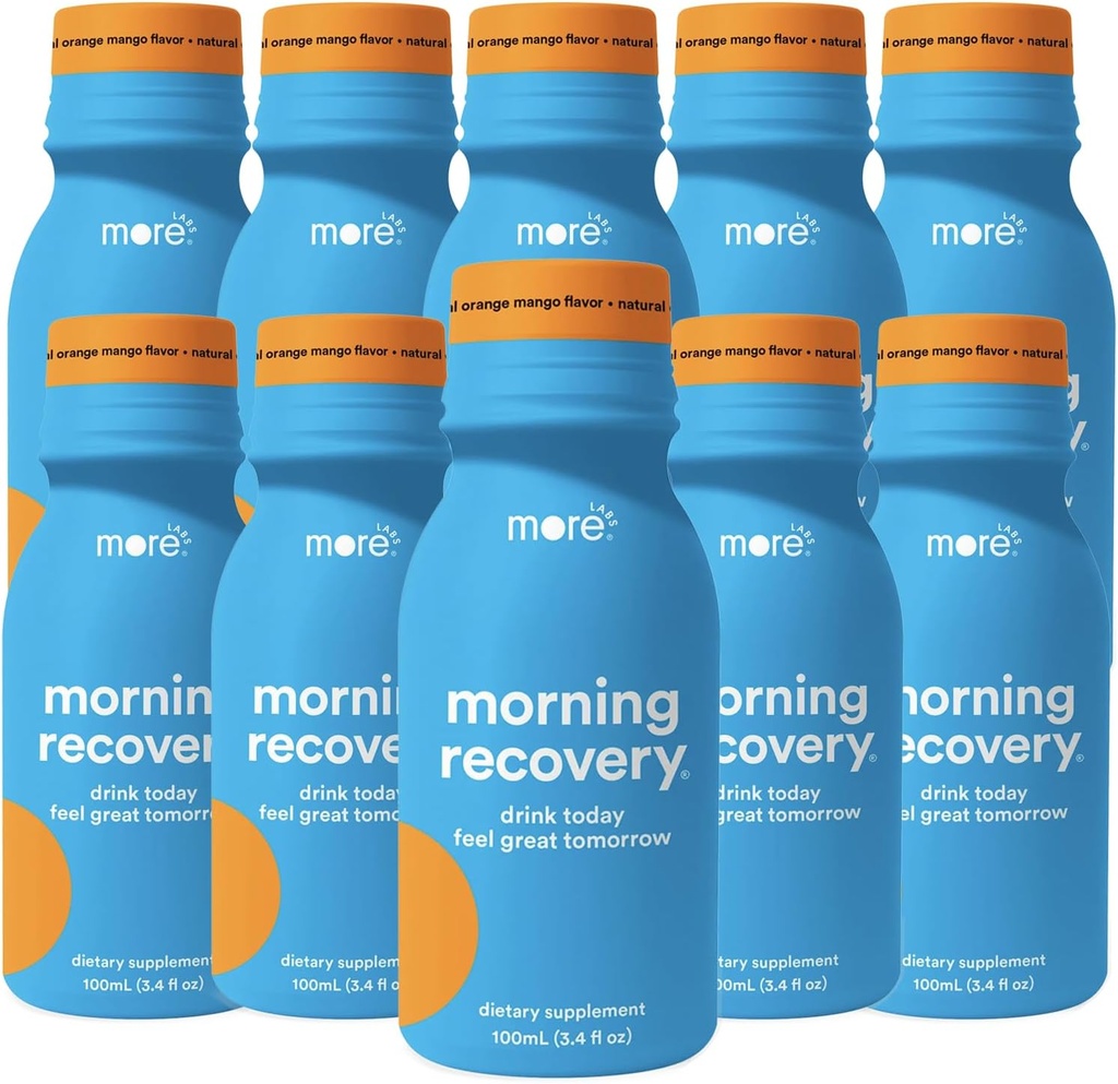 Mai multe Labs Morning Recovery Orange Mango Aroma Electrolyte & Milk Thistle Bea 10 Pack 