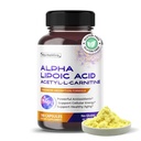 Alpha Lipoic Acid Acetyl-L-Carnitine Capsules with Ubiquinol, Curcumin & B Vitamins, Daily Wellness Support