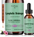 Limfatic Picături de drenaj GREENPEOPLE - 10-in-1 Limphatic Cleanse Supliment w/Echinacea, Cleavers & Brodock Root - Immune Support, Cleanse & Detox - Advanced Absorbtion, Non-GMO (1 fl oz, 2 Pack)