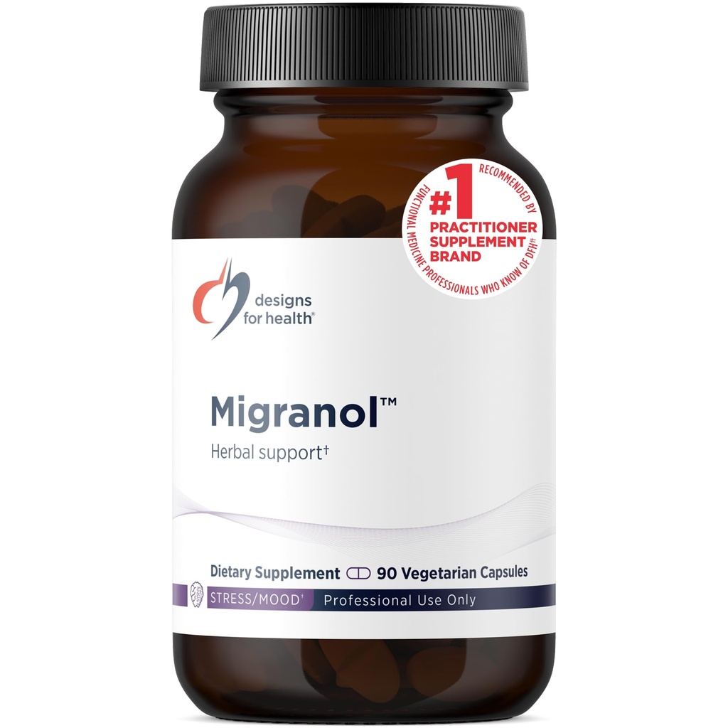 Design-uri pentru sănătate Migranol - Feverfearth Supplement with Magneziu Malate, Curcumin (Turmeric) Extract, Rosemary + B2 Riboflavin - Non-GMO + Gluten Free (90 capsule)