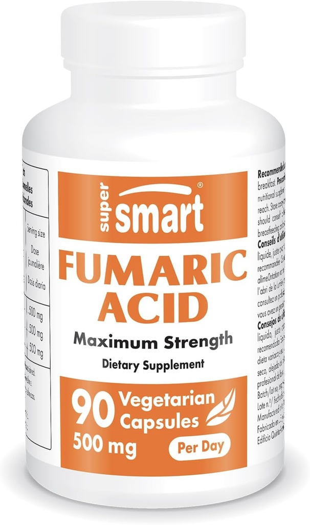 Supersmart - Acid fumaric 500 mg pe zi (putere maxima) - Supliment natural 