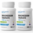 Puregen Labs Magneziu Taurate 1500mg per Serving [High Potenty] Total 360 Veggie Caps, Chelated for Superior Absorbtion, Non-GMO, NO Gluten and Days 