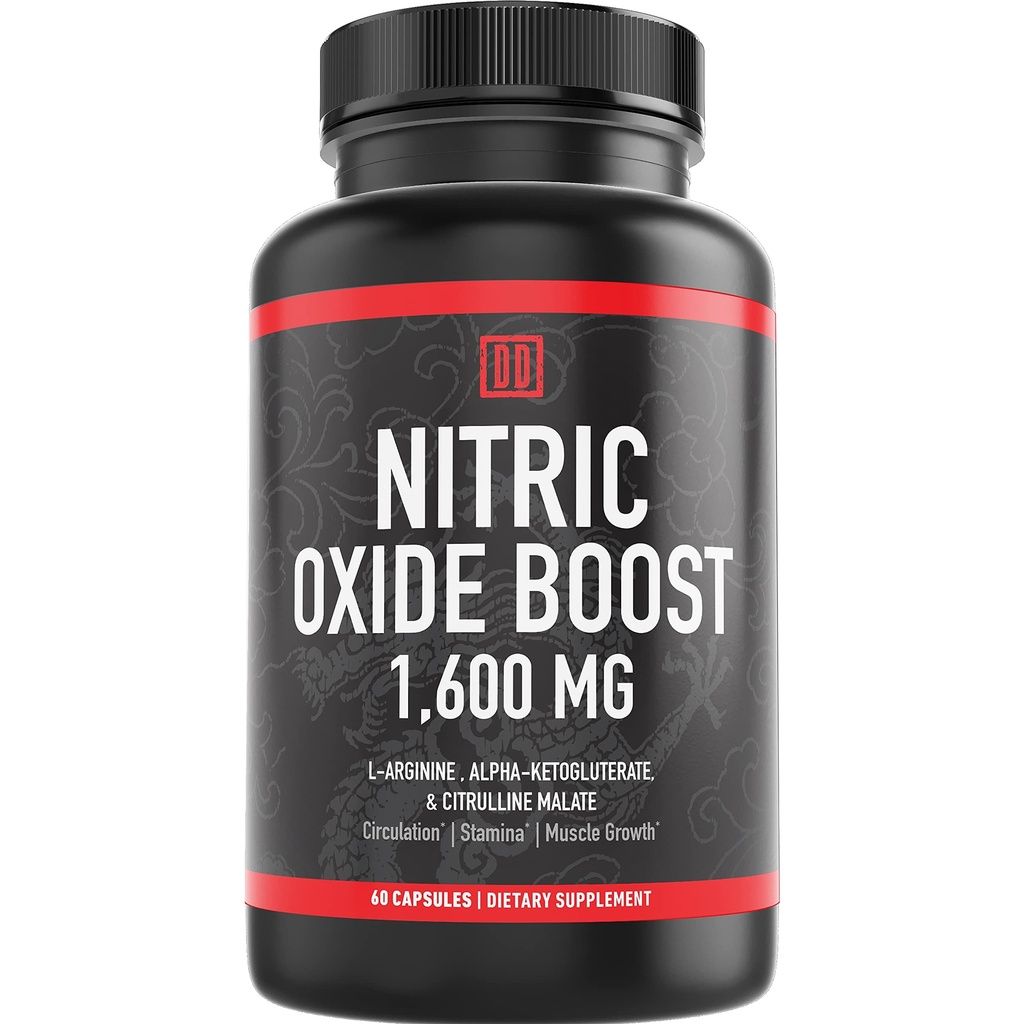 Suplimentul antioxidant, 1600 mg extra Putere L-Arginină, Citrulină Malat și Alfa-Ketoglutarat (60 Conte, 1 flacon)