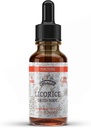 Tinctură de lemn dulce, Extract de lemn dulce organic (Glycyrrhiza Glabra) Rădăcină uscată, Supliment vegetal, GMO non-GMO în Glicerină vegetală organică presată la rece 4 oz, 670 mg