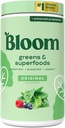 Bloom Nutrition Superfood Greens Powder, Enzime digestive cu Probiotice și Prebiotice, Sanatate Gut, Blaating Relief pentru femei, Chlorella, Green Juice Mix cu Root Powder, 60 SVG, Original