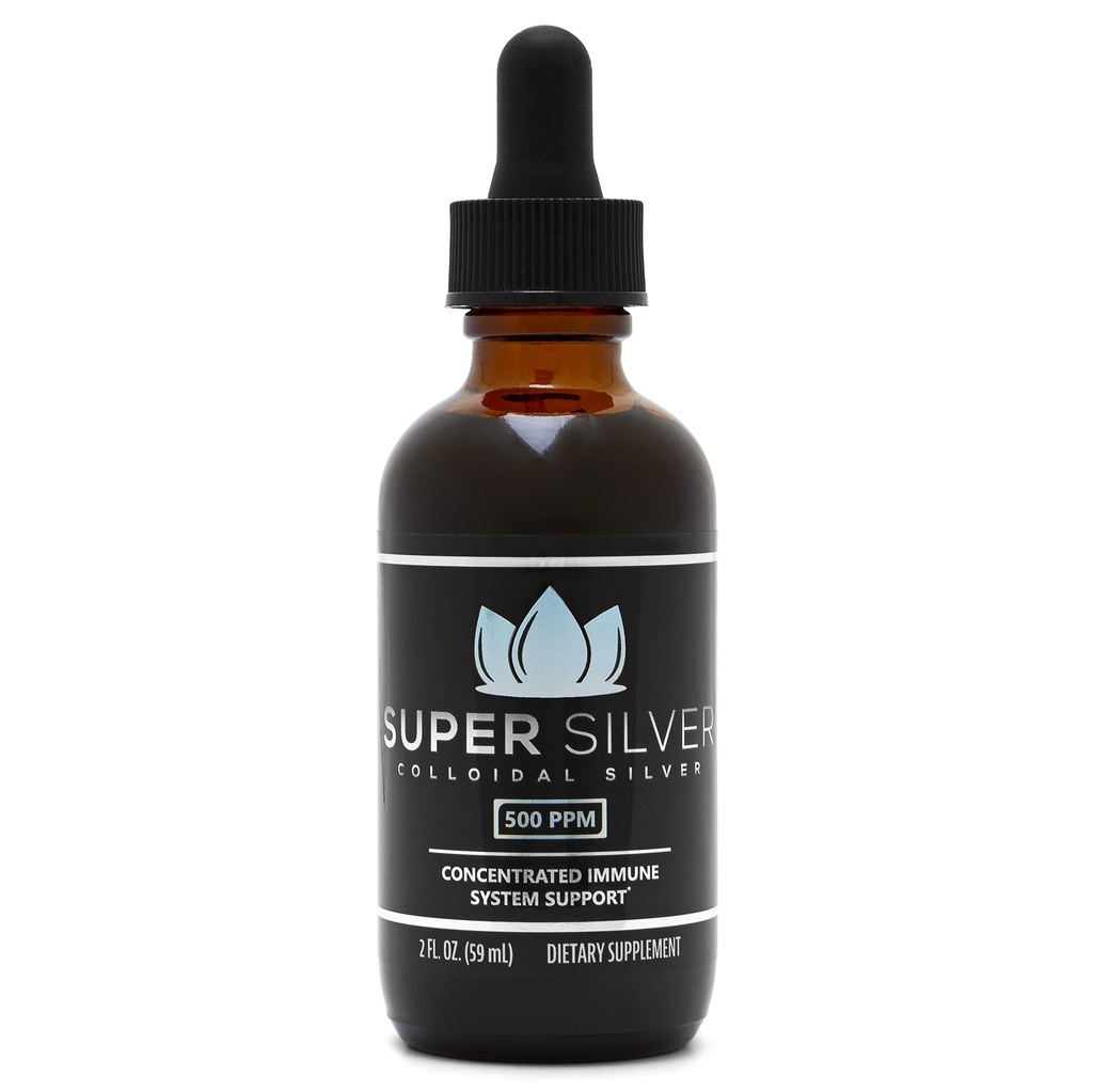 Super Argint 500 PPM Argint coloidal - 2 Once Sticla cu picurator