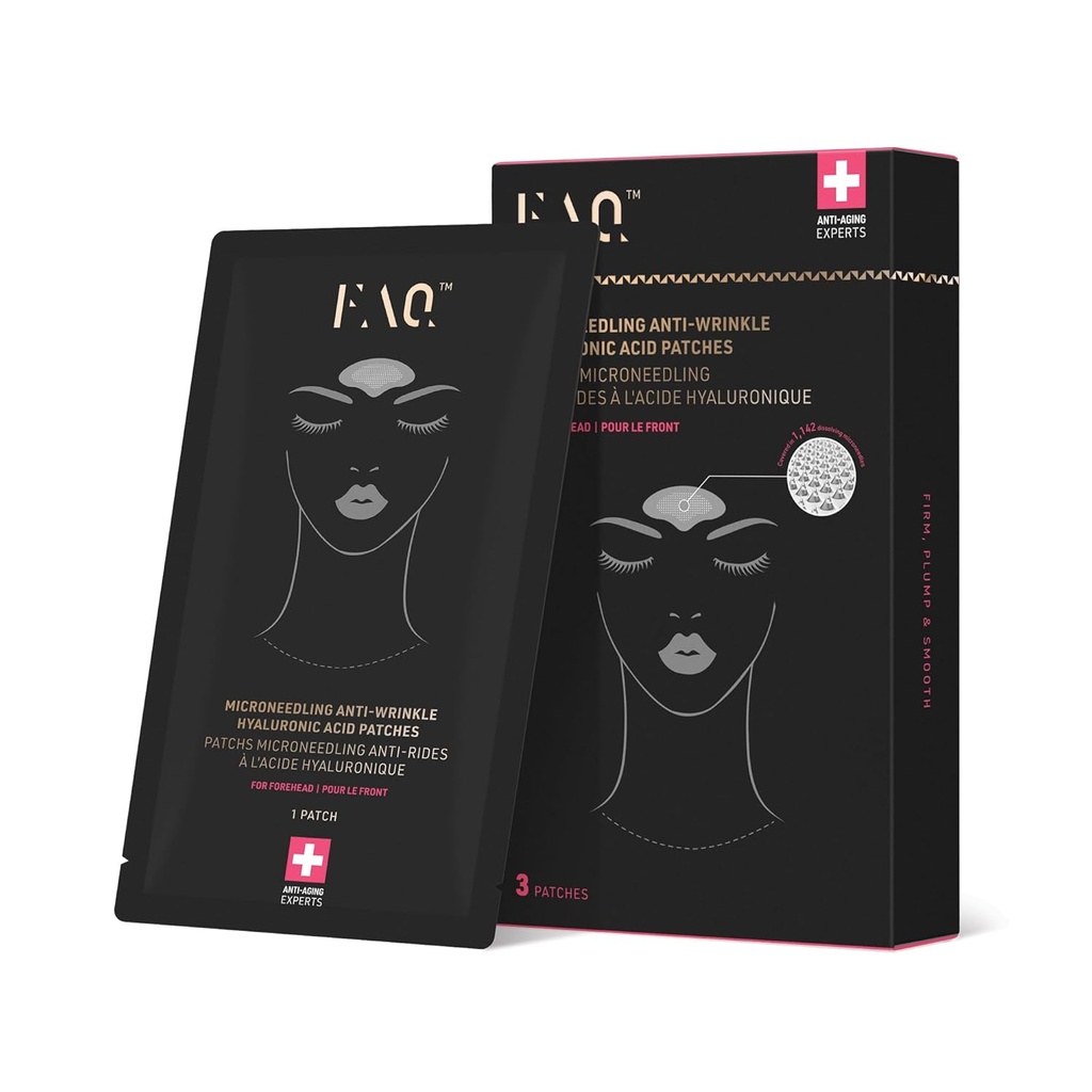 FAQ Acid hialuronic Patches for Forehead - Forehead Patches - Travel -friendly Skin Care - 3 buc.