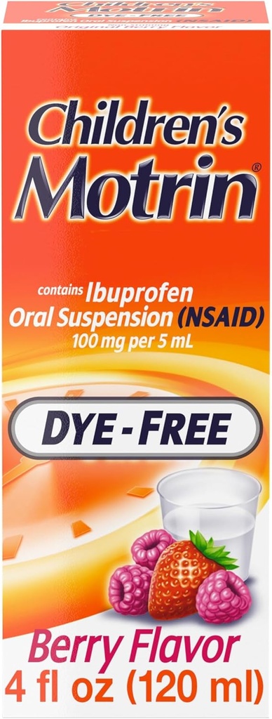 Copii Motrin suspensie orală Medicina pentru copii, 100 mg Ibuprofen, Berry Aroma, 4 fl. oz