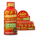 Vitamina Energie Immune+ Extra Putere Energie Shot Mango 12 Pack, 260mg Natural Cafeina, B-Vitamina, Ceai verde, Imunitate & Focus Support, Zero Zahăr, Gluten-Free 1.93 fl oz