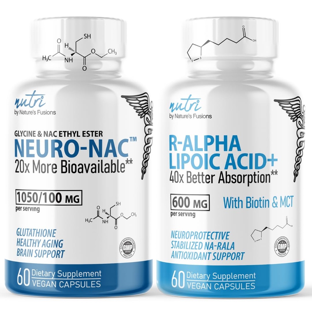 Natura Fusions Neuro Nac (NAC Etil Ester) & R Acid alfa lipoic 600 mg (60ct)