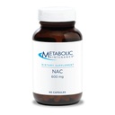 Întreţinere metabolică NAC 600 mg capsule - N-Acetyl Cysteine 600 mg Supliment pentru suport hepatic şi imun - Antioxidant Defense pentru bărbaţi şi femei 50+ - 60 capsule