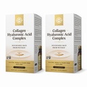 SOLGAR Colagen Acid hialuronic Complex - 30 comprimate, pachet de 2 - non-GMO, gluten gratuit, lactate gratuit - 60 total serviri