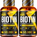 Pure Research Biotin & Colagen 60.000mcg Creşterea părului Picături lichide, Suporturi: unghii puternice, luminos piele, creşterea sănătoasă a părului, mai multă absorbţie decât capsule şi pastile (4Fl Oz)