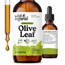 Extract lichid de frunze de măsline sălbatice și organice - Antioxidant și suport imun - Oleuropein Olive Leaf Supliment - Vegan, Drops fără zahăr și alcool - 2 fl oz