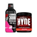 PROSUPPS L-Carnitina 3000 Stimulante Injecții cu lichid liber (Fructul Dragonului) și Mr. Hyde Signature Series Pre-Energie de lucru Pudred Drink (Frut Punch) Bundle