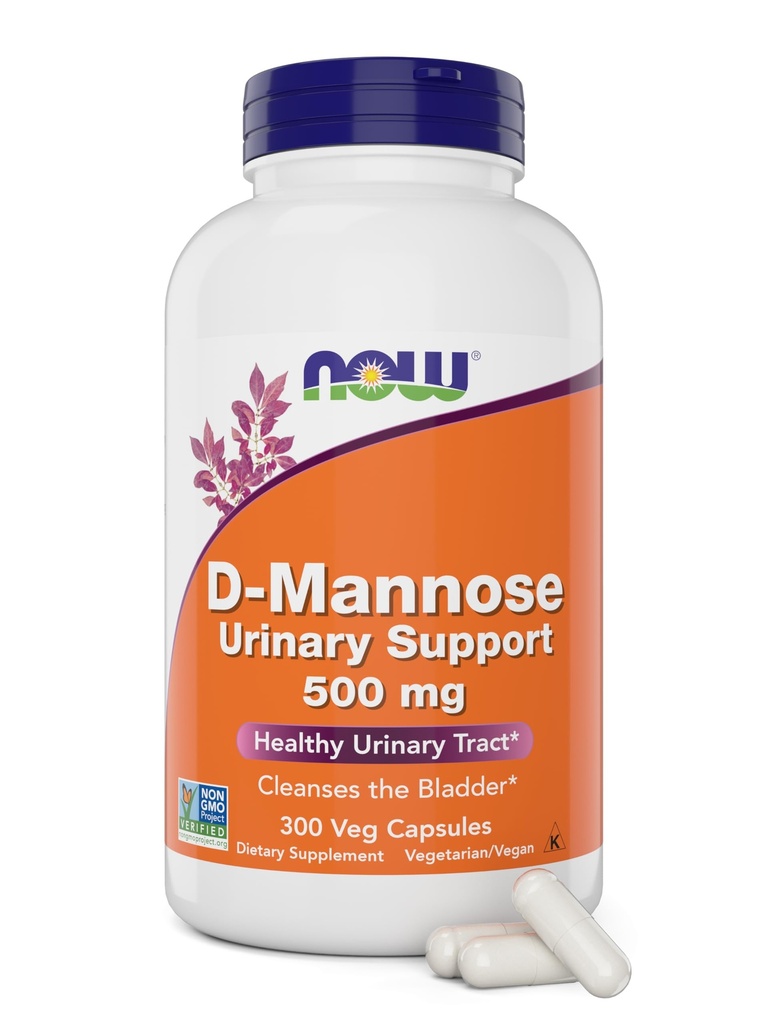 Acum D-Mannose 500 mg, 300 capsule - Vegan, NeGlob Supliment pentru femei și bărbați - Sprijină Tract urinar sănătos, curăță vezica urinară