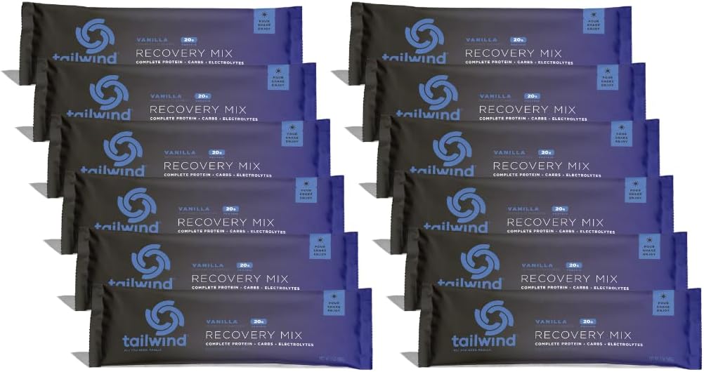 Mix de recuperare a nutritiei, 20 Grams Proteina completa, Carbohidrati, si Electroliti praf de bautura Mix pentru post-workout, Gratuit de gluten, soia, si lactate, Vegan, 12 Serviri, Vanilie