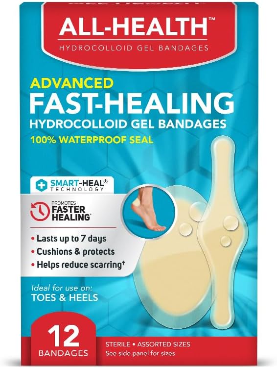 Toate sanatatea avansata de vindecare inteligentă Bandaje de gel hidrocoloid, dimensiuni asortate, 12 ct 