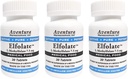 ELFOLATE® 7,5 mg 3 ambalaj L-metilfolat de metil Folat de metilfolat de alimente medicale Suplimentul profesional de putere Active Pure Potent 30 comprimate