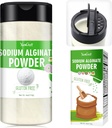 Alginate de sodiu pulbere - 4 oz Pure Alginate de sodiu Alimente Gradul de îngroșare pulbere, Agent natural Gelling pentru deserturi, Caviar Sfere de luare, înghețată Cream, Meatloaves, Stabilizator Vegan pentru gătit, îngroșare